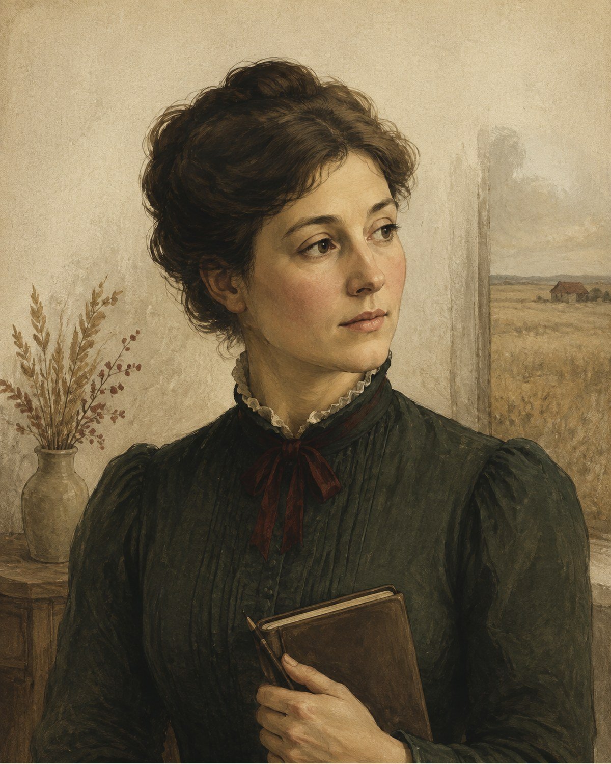 Commemorative illustration for Theresa Gowanlock; not a historical portrait