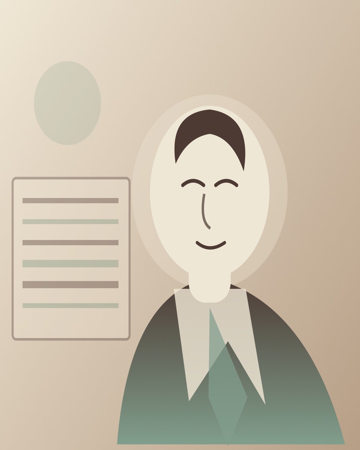 Commemorative illustration for William Archer; not a historical portrait