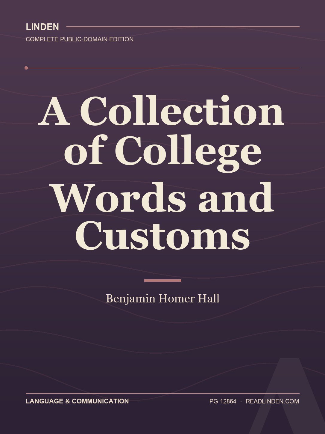 Cover of A Collection of College Words and Customs