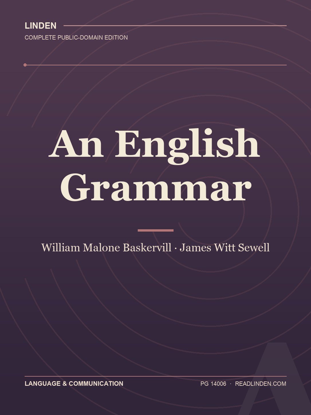 Cover of An English Grammar