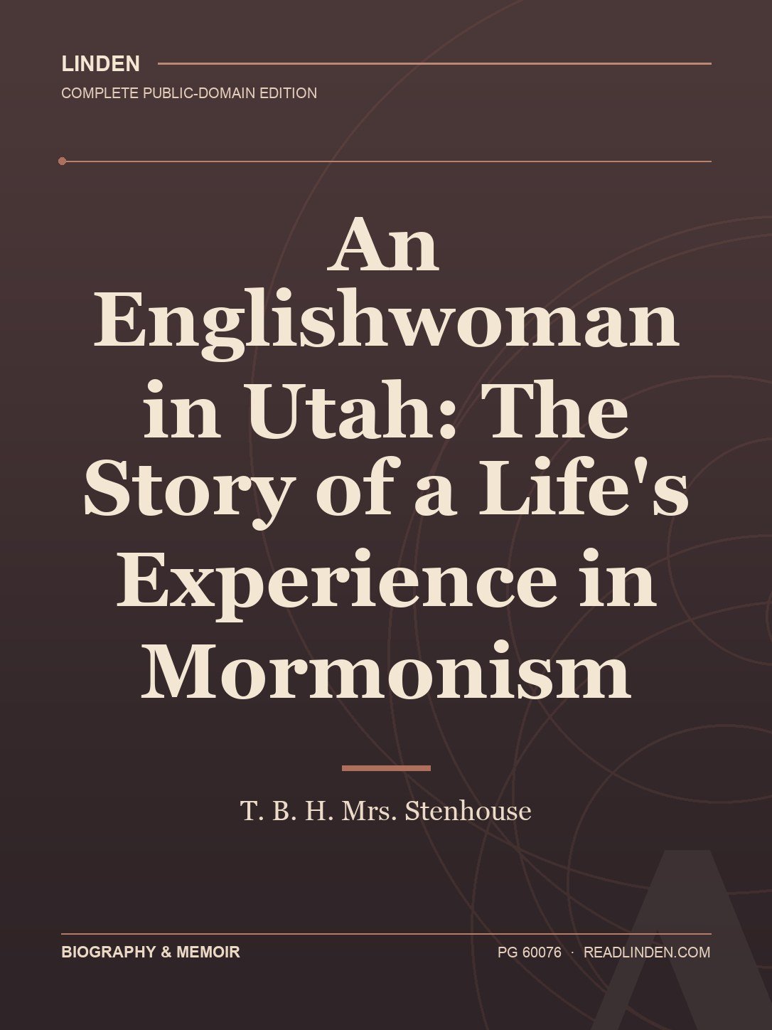 Cover of An Englishwoman in Utah: The Story of a Life's Experience in Mormonism