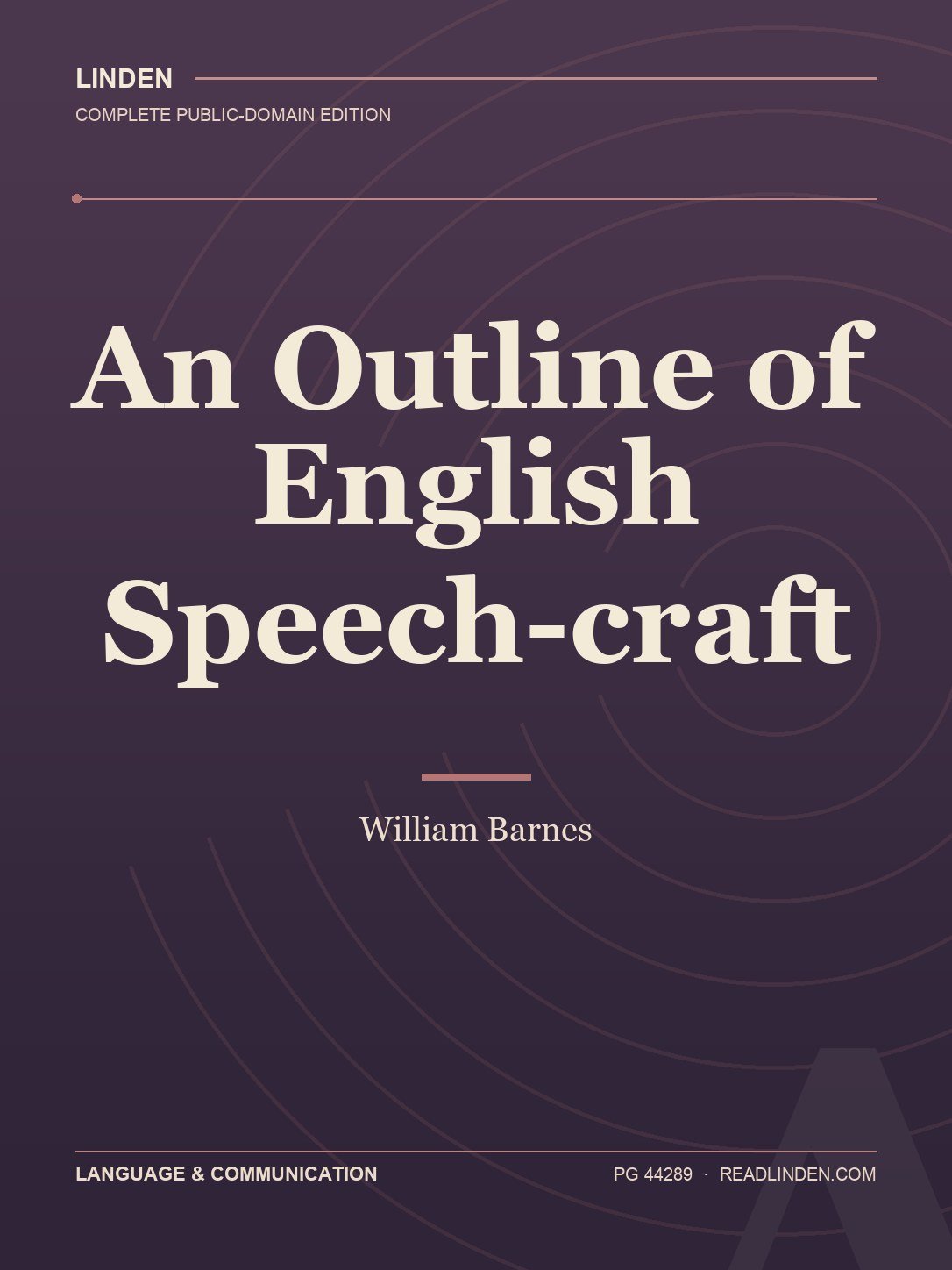 Cover of An Outline of English Speech-craft
