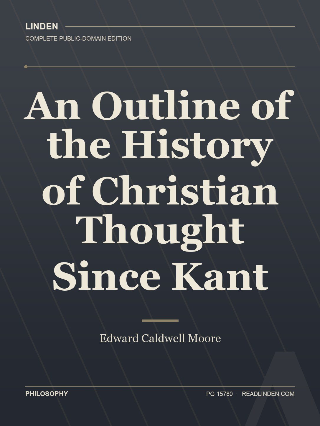 Cover of An Outline of the History of Christian Thought Since Kant