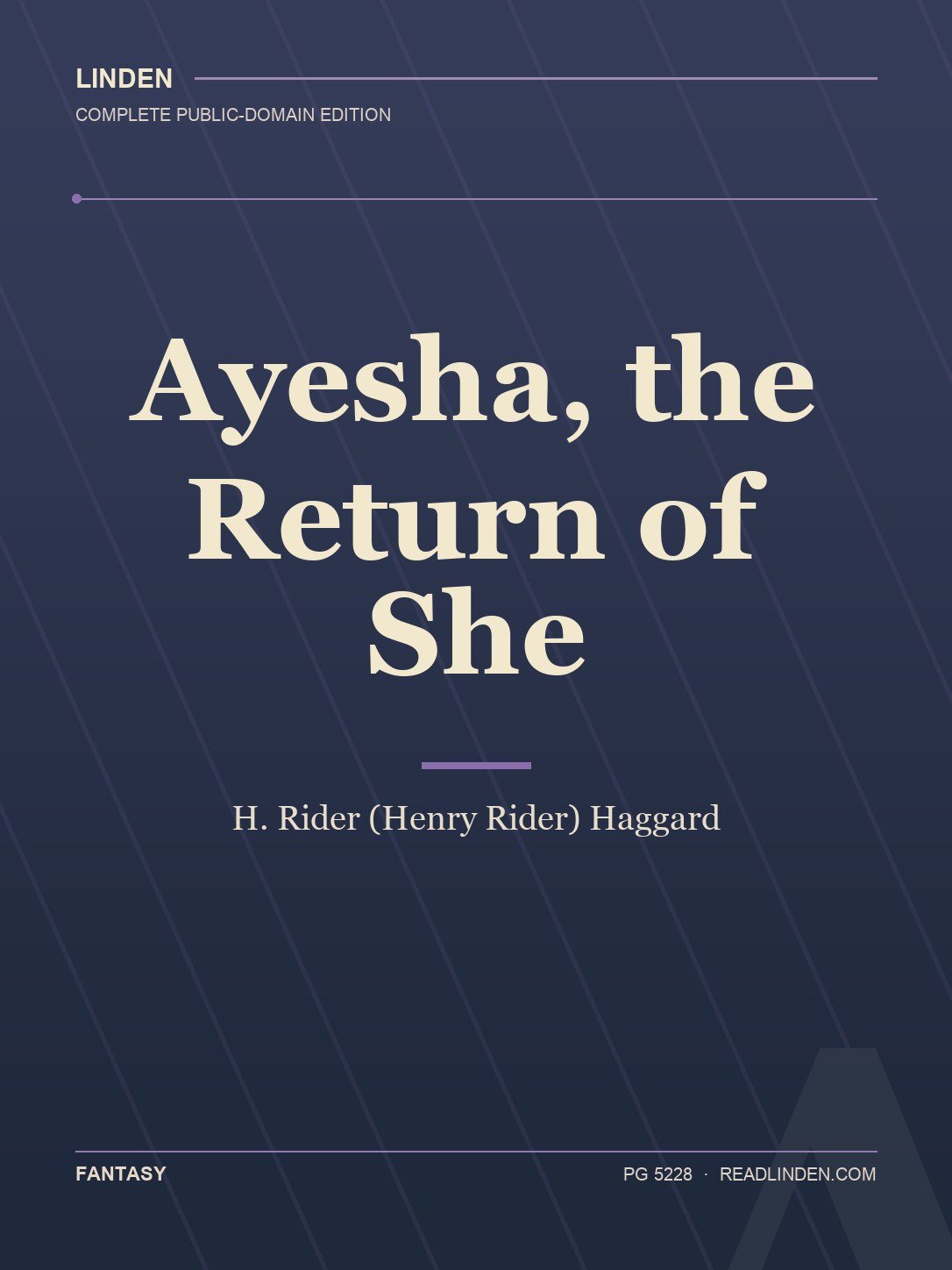 Cover of Ayesha, the Return of She