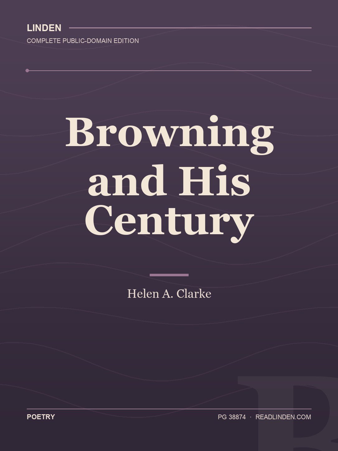 Cover of Browning and His Century