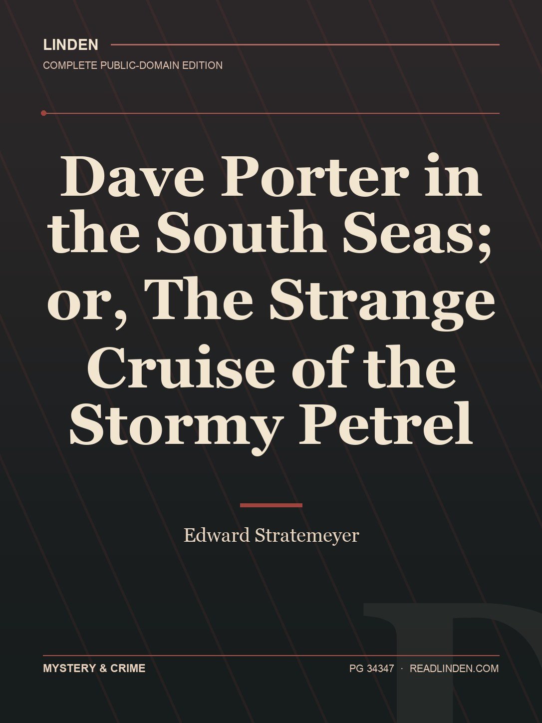 Cover of Dave Porter in the South Seas; or, The Strange Cruise of the Stormy Petrel