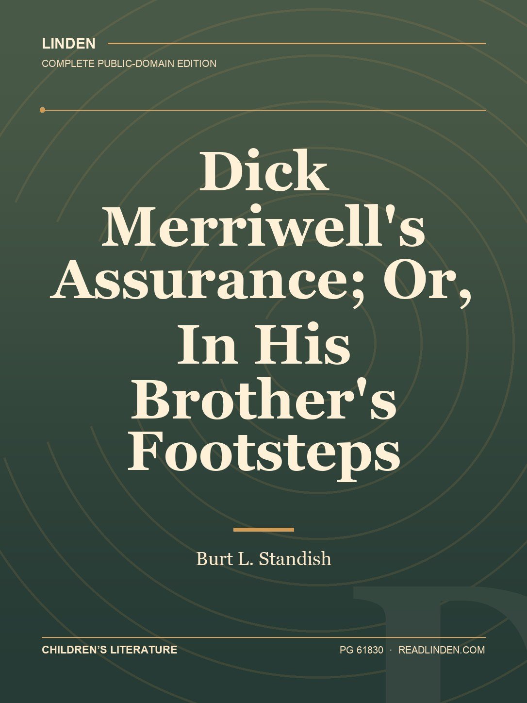 Cover of Dick Merriwell's Assurance; Or, In His Brother's Footsteps