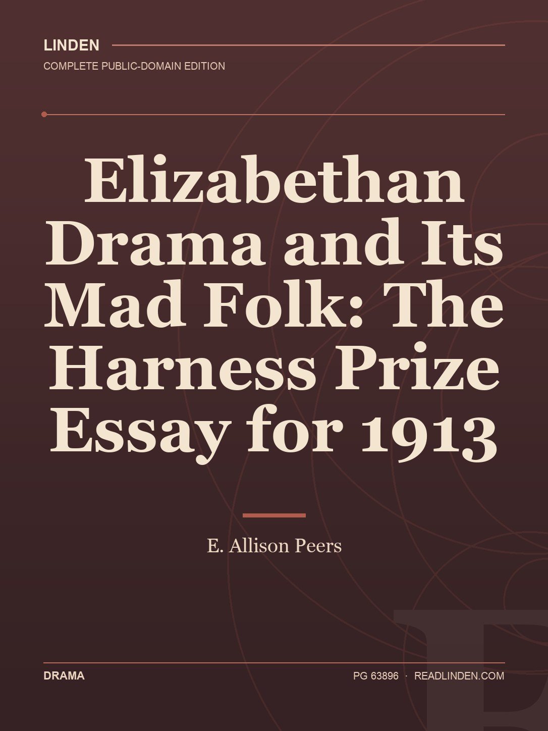 Cover of Elizabethan Drama and Its Mad Folk: The Harness Prize Essay for 1913