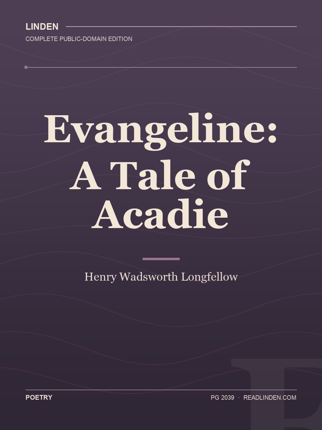 Cover of Evangeline: A Tale of Acadie