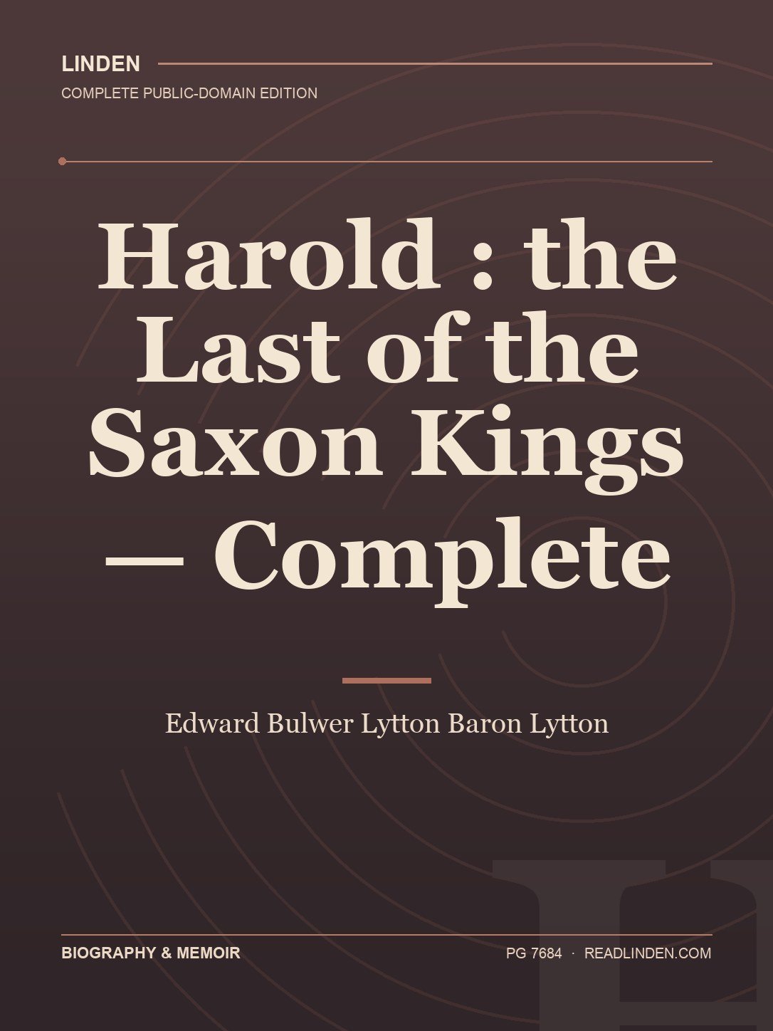 Cover of Harold : the Last of the Saxon Kings — Complete