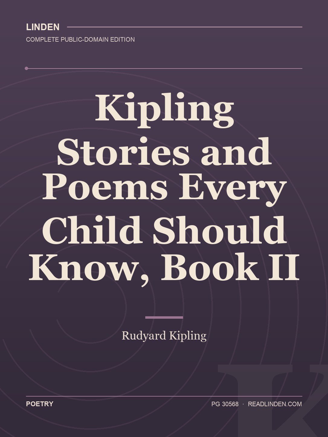 Cover of Kipling Stories and Poems Every Child Should Know, Book II