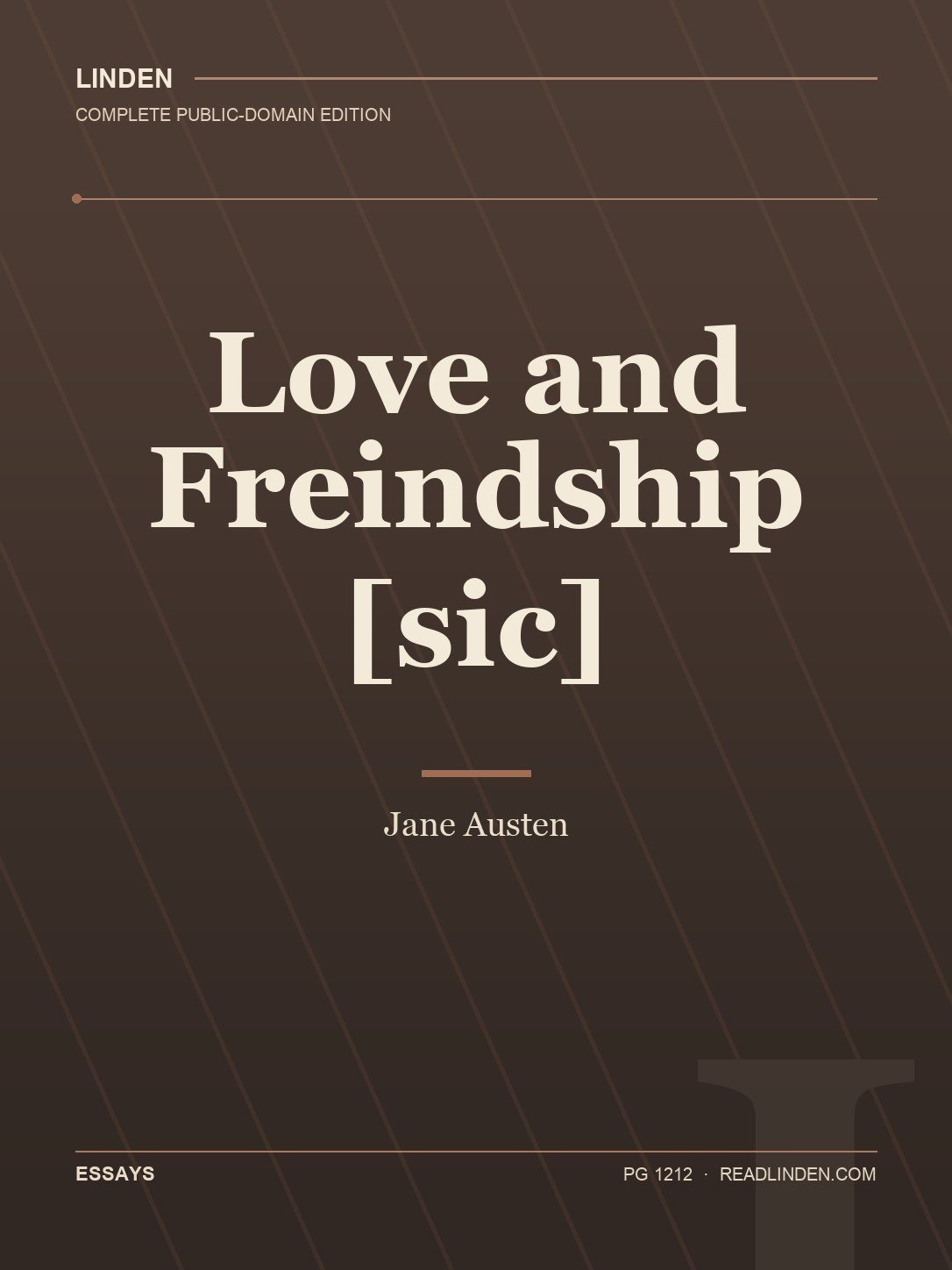 Cover of Love and Freindship [sic]