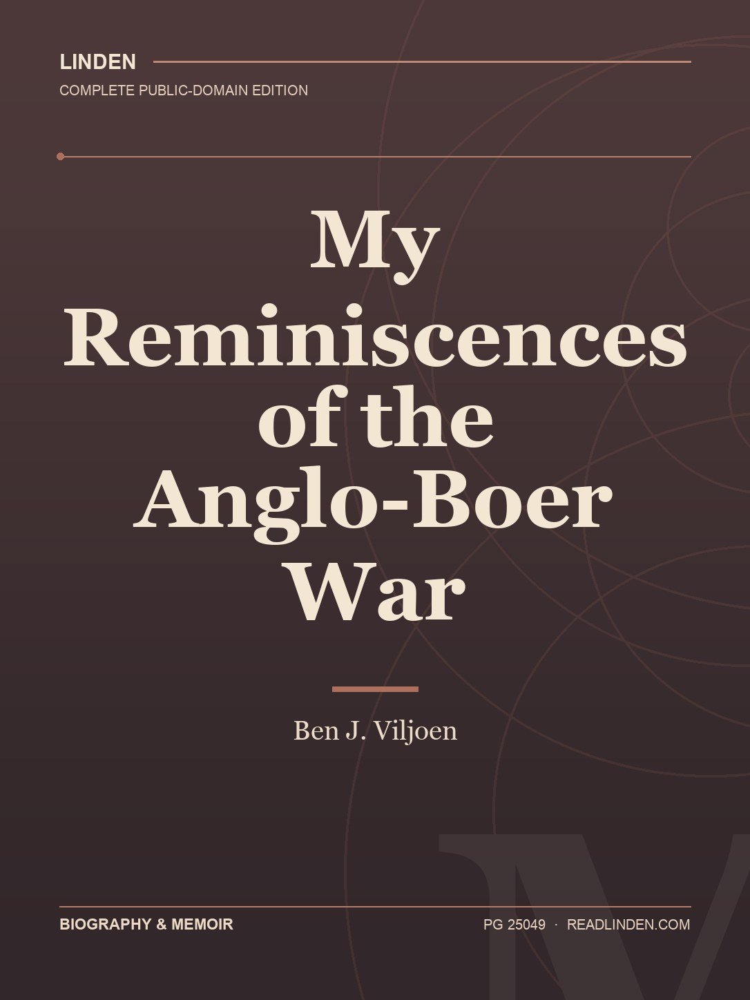 Cover of My Reminiscences of the Anglo-Boer War