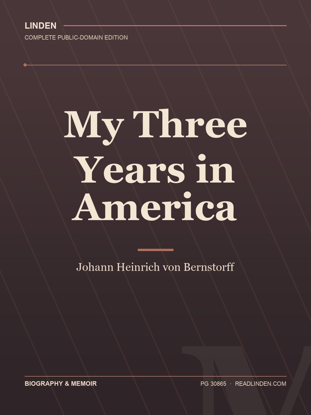 Cover of My Three Years in America