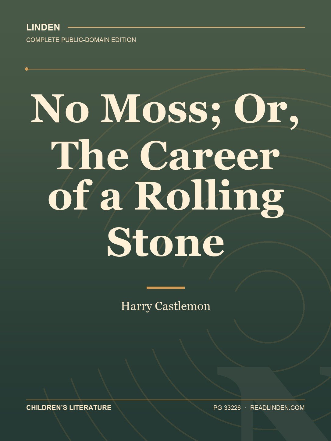 Cover of No Moss; Or, The Career of a Rolling Stone