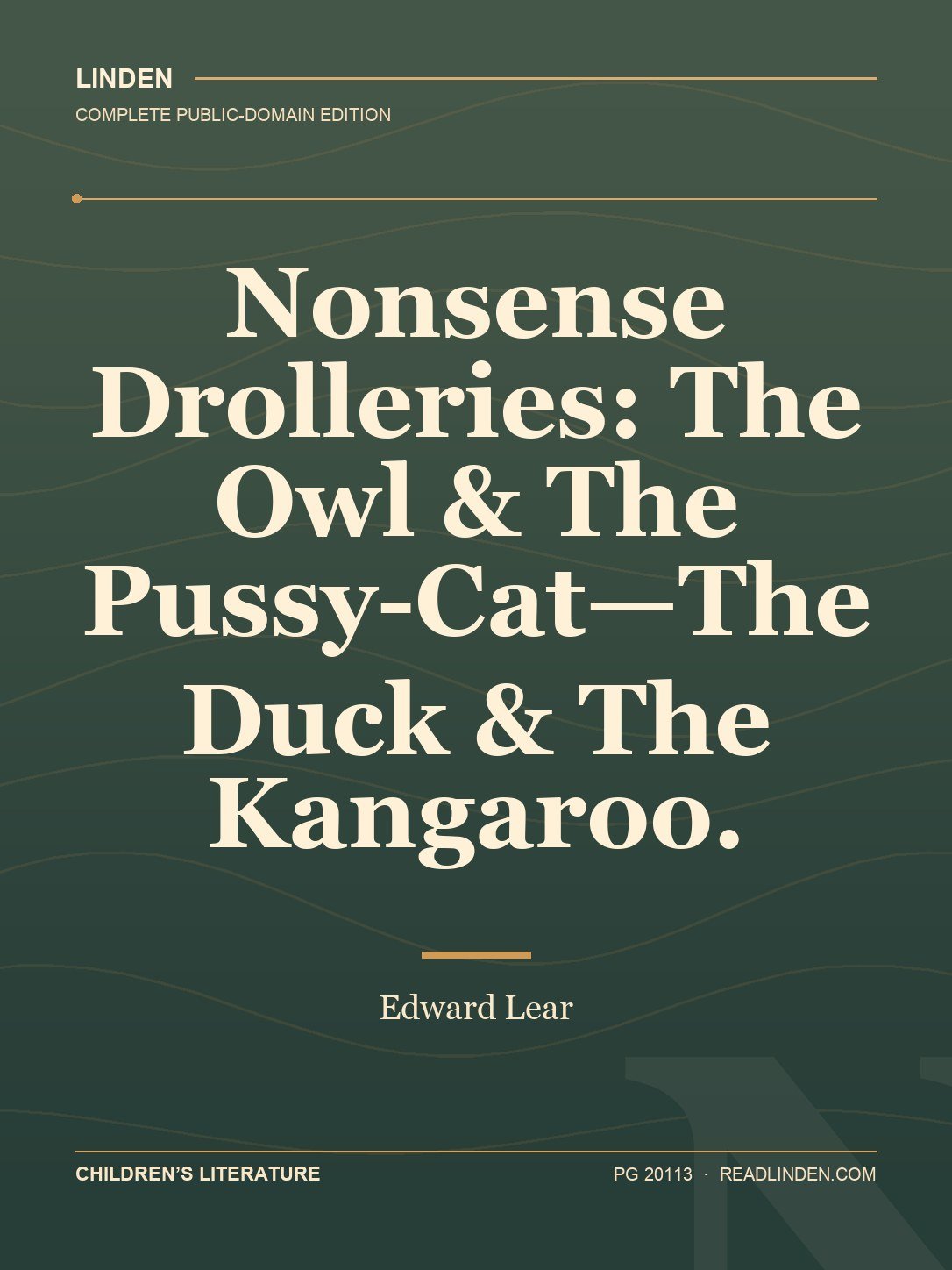 Cover of Nonsense Drolleries: The Owl & The Pussy-Cat—The Duck & The Kangaroo.