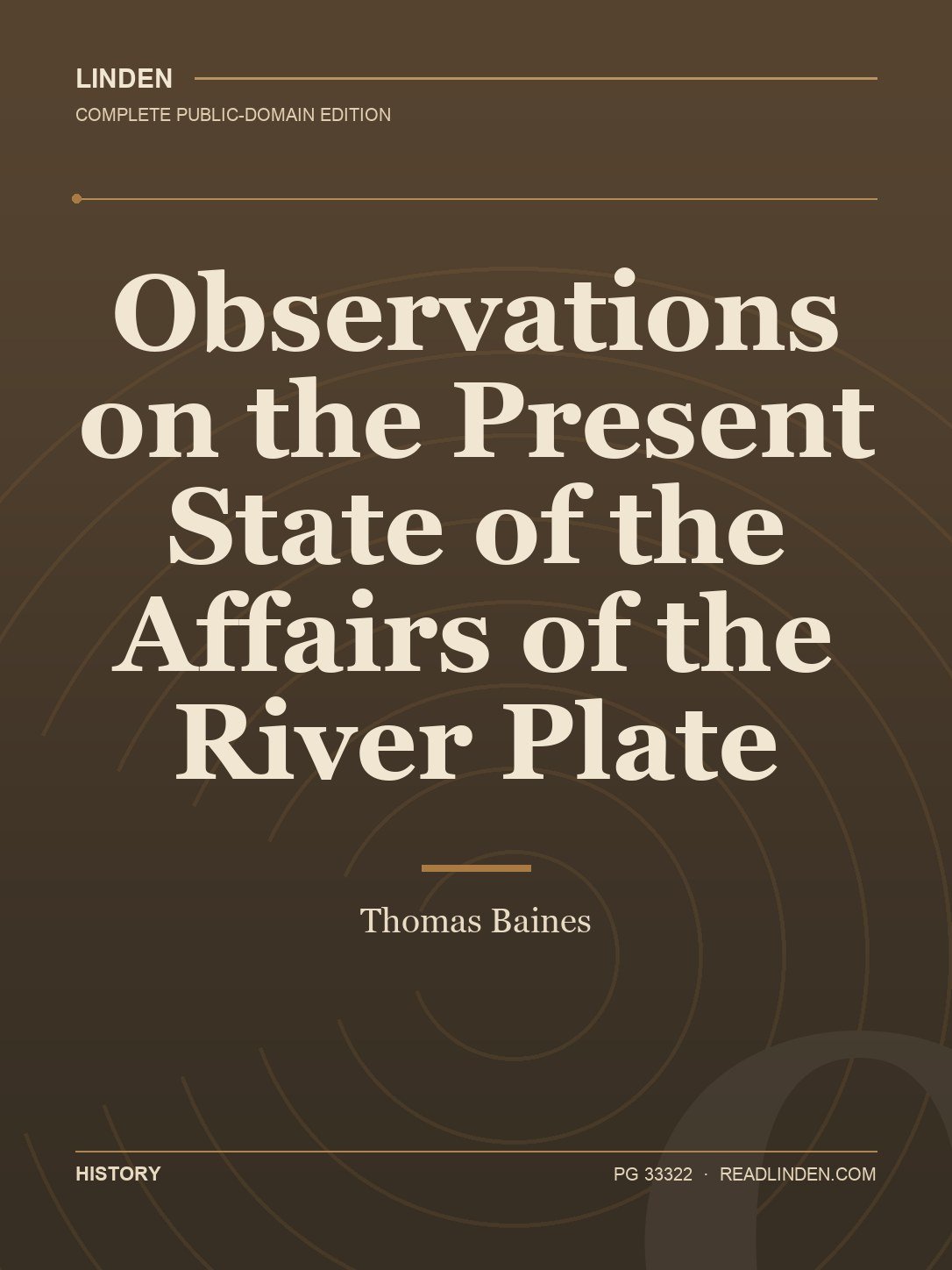 Cover of Observations on the Present State of the Affairs of the River Plate