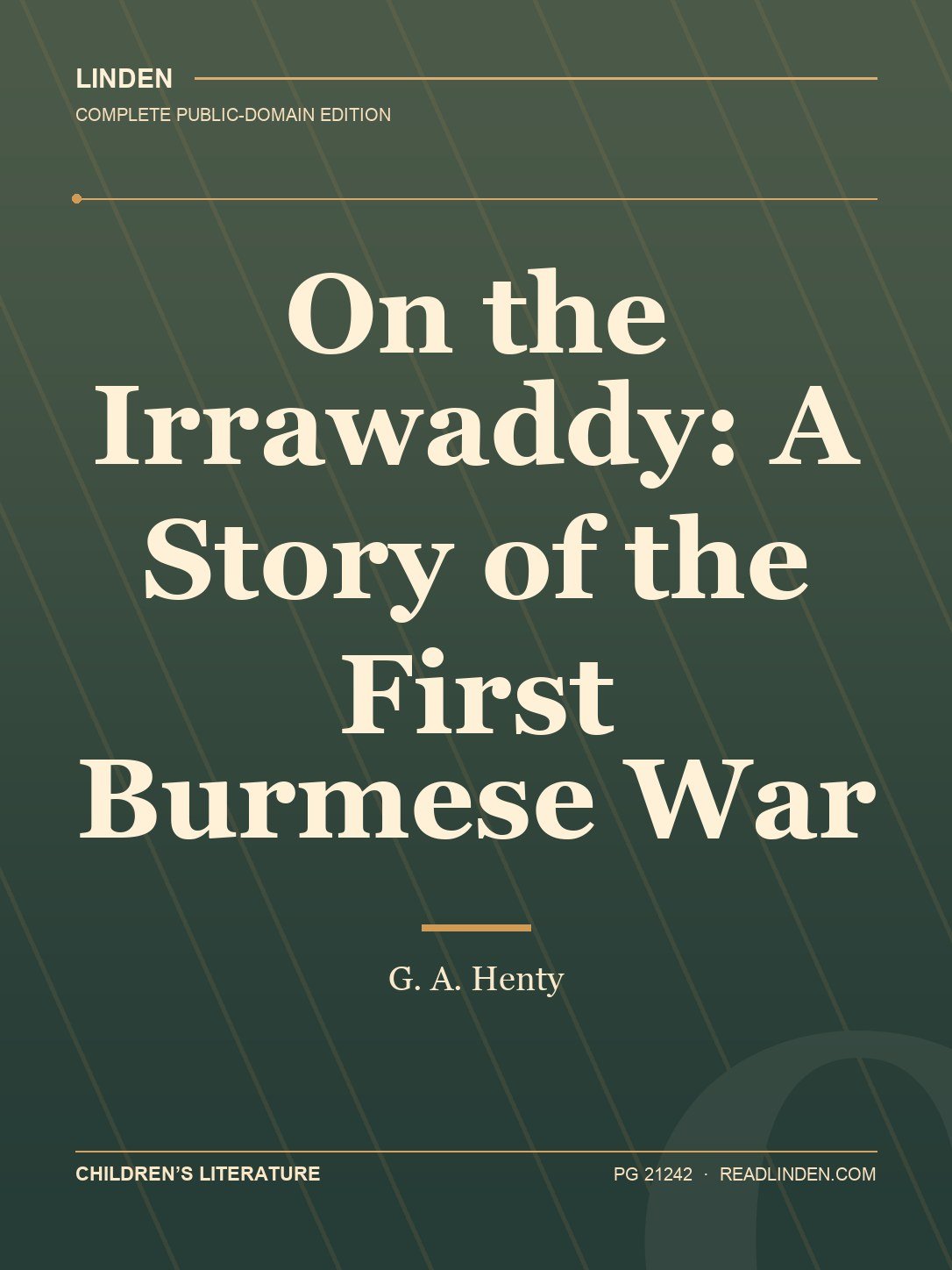 Cover of On the Irrawaddy: A Story of the First Burmese War