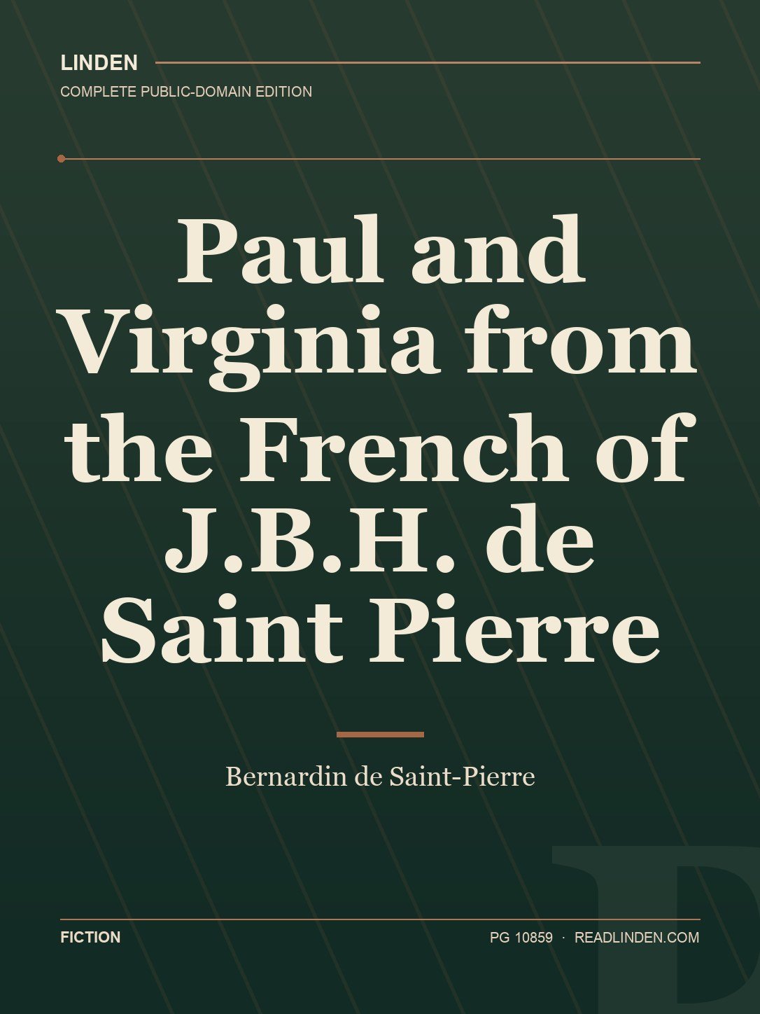 Cover of Paul and Virginia from the French of J.B.H. de Saint Pierre