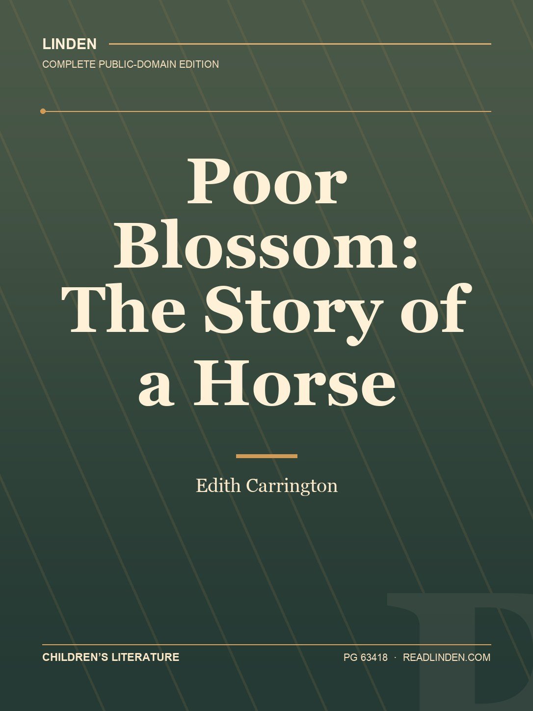 Cover of Poor Blossom: The Story of a Horse