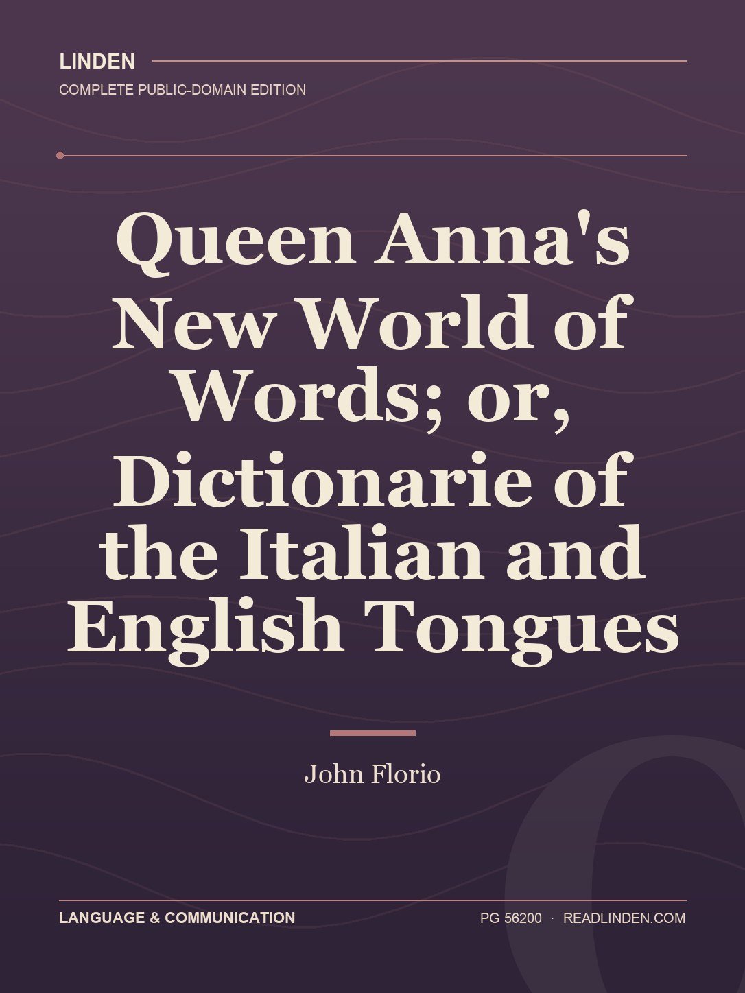 Cover of Queen Anna's New World of Words; or, Dictionarie of the Italian and English Tongues