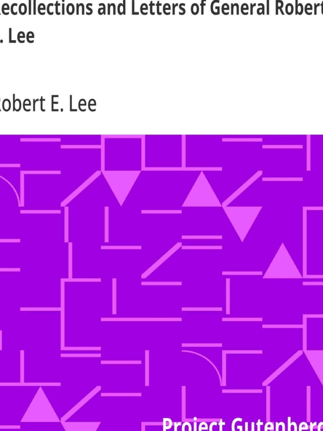 Cover of Recollections and Letters of General Robert E. Lee