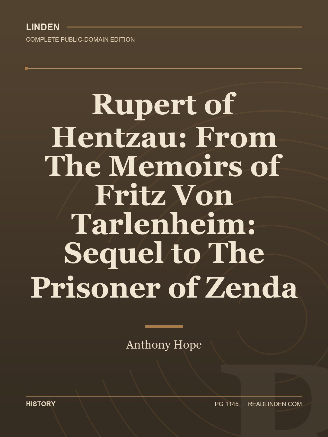 Cover of Rupert of Hentzau: From The Memoirs of Fritz Von Tarlenheim: Sequel to The Prisoner of Zenda
