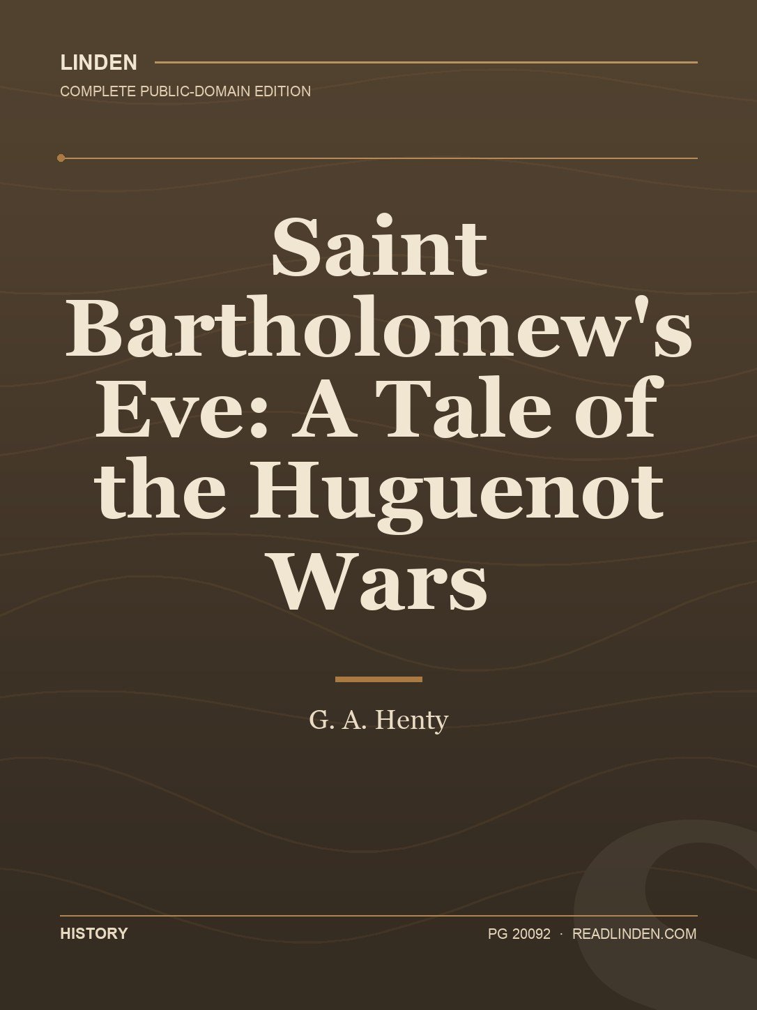 Cover of Saint Bartholomew's Eve: A Tale of the Huguenot Wars