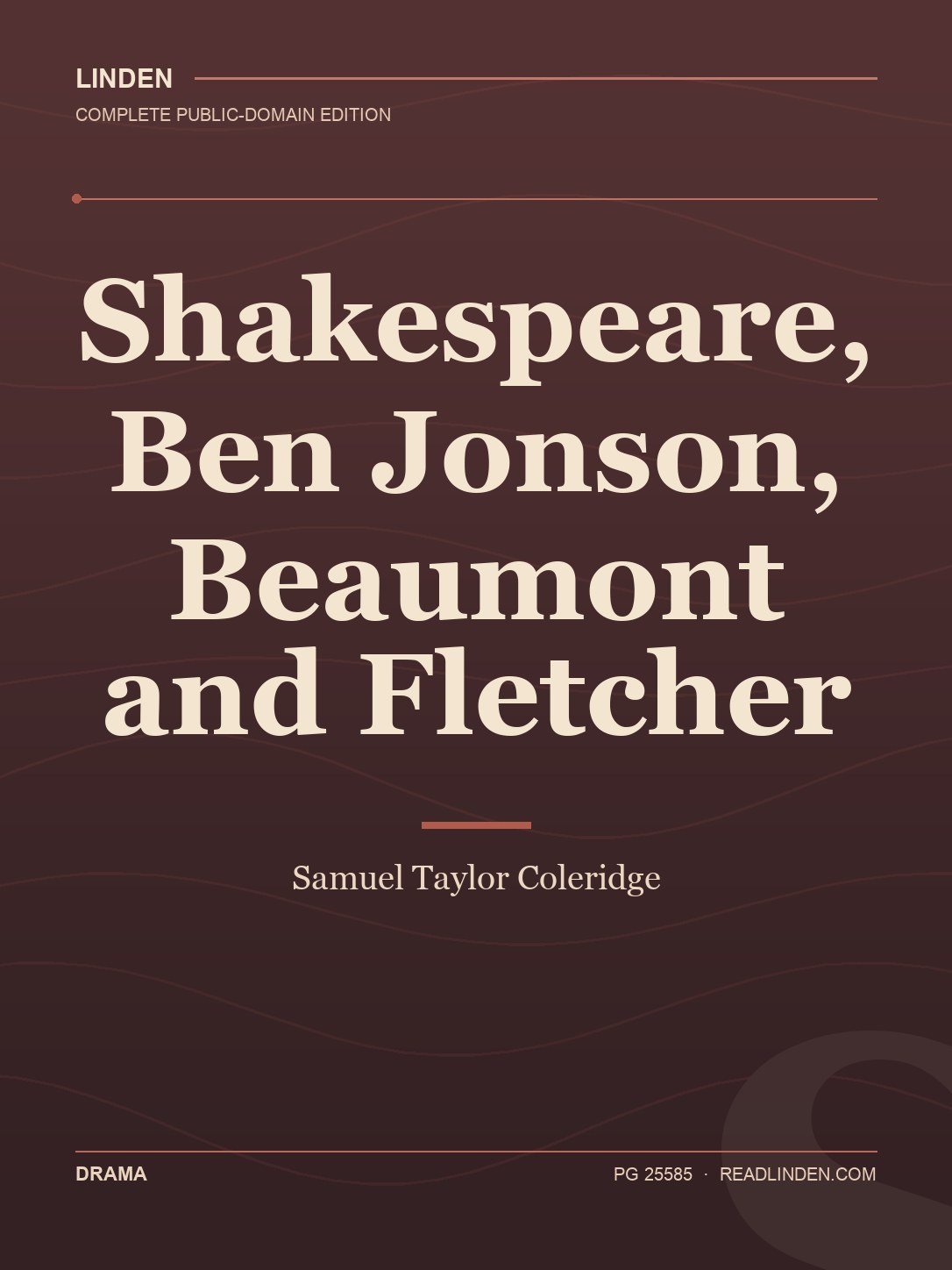 Cover of Shakespeare, Ben Jonson, Beaumont and Fletcher