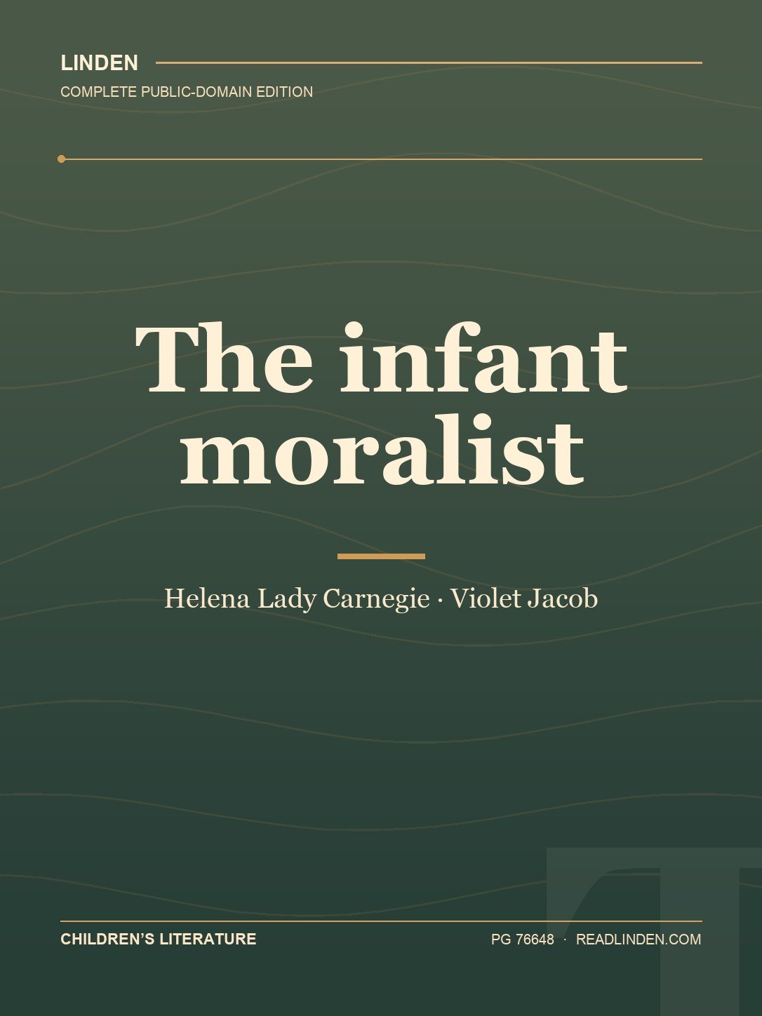 Cover of The infant moralist