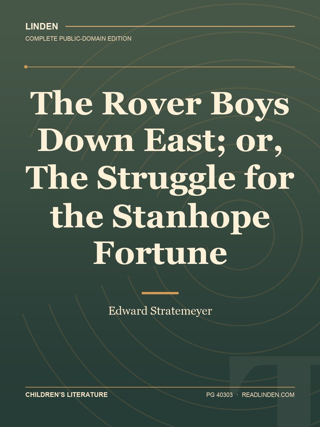 Cover of The Rover Boys Down East; or, The Struggle for the Stanhope Fortune