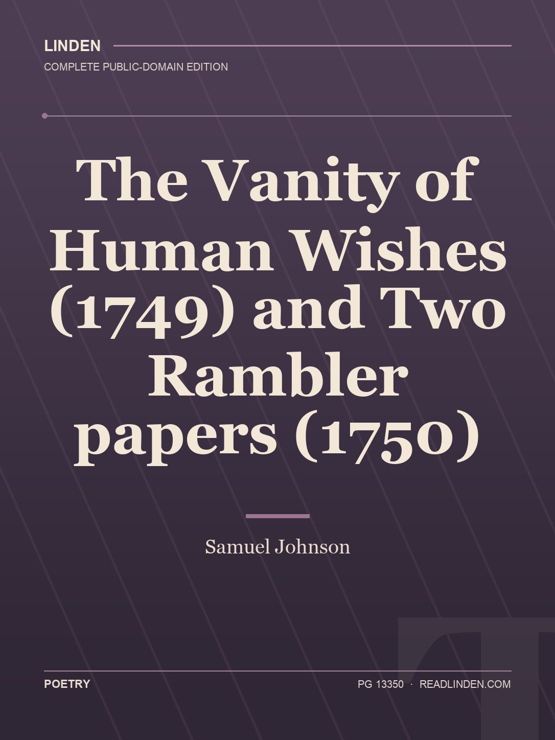 Cover of The Vanity of Human Wishes (1749) and Two Rambler papers (1750)