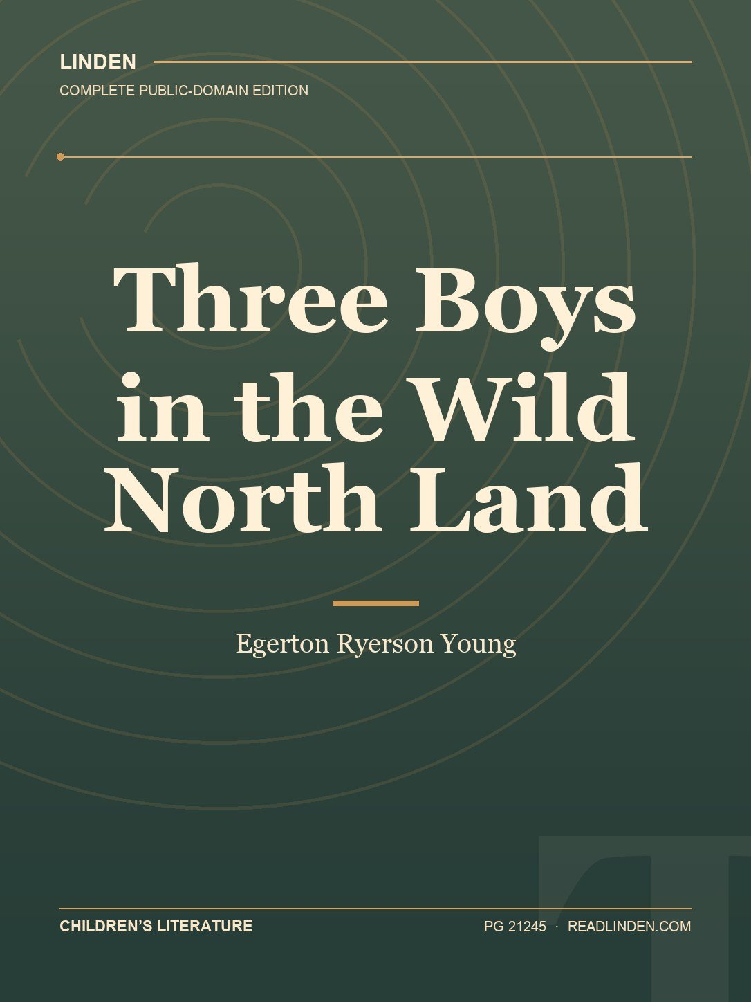 Cover of Three Boys in the Wild North Land