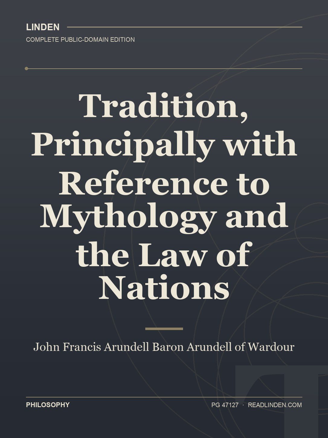 Cover of Tradition, Principally with Reference to Mythology and the Law of Nations