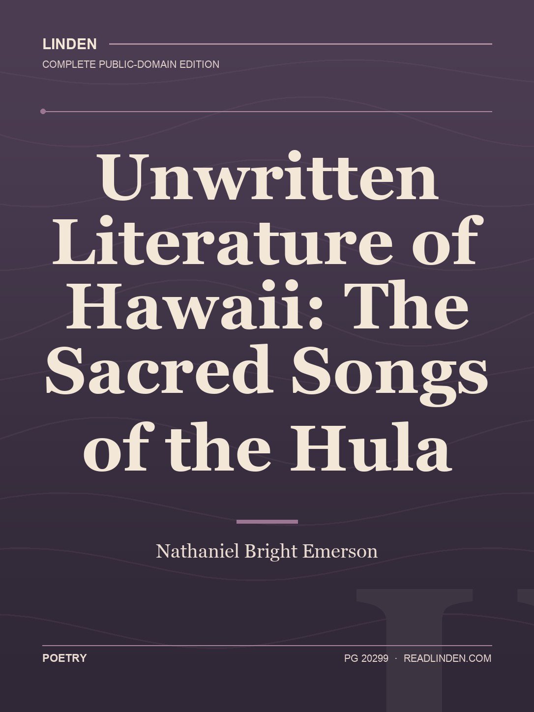 Cover of Unwritten Literature of Hawaii: The Sacred Songs of the Hula