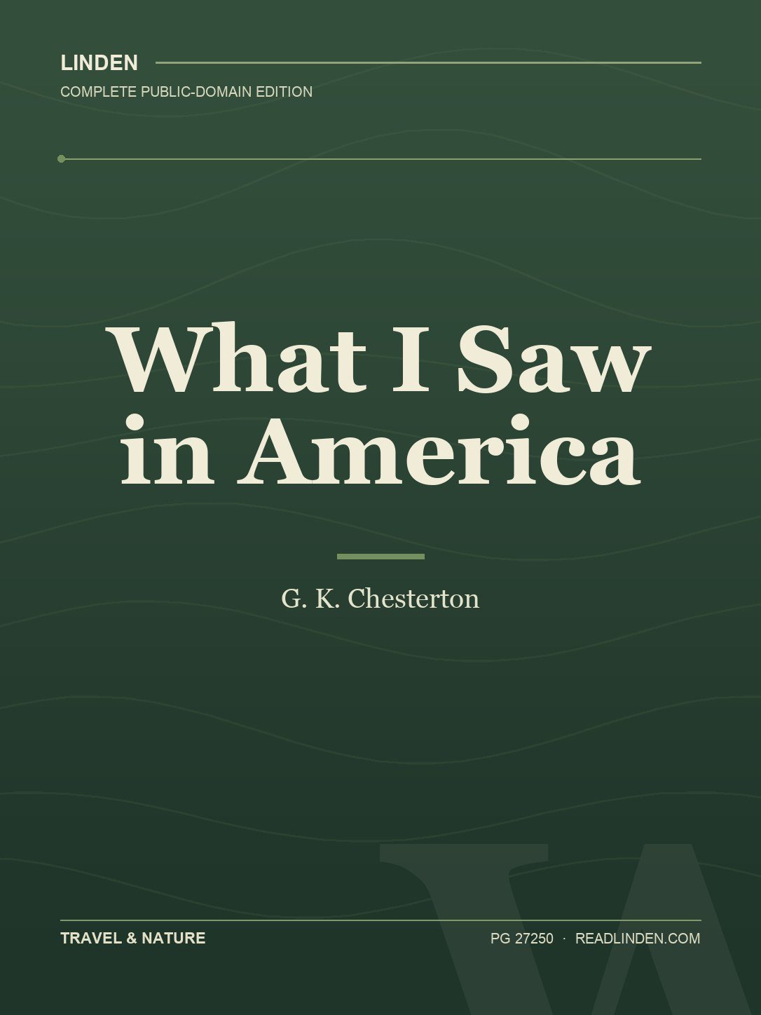 Cover of What I Saw in America