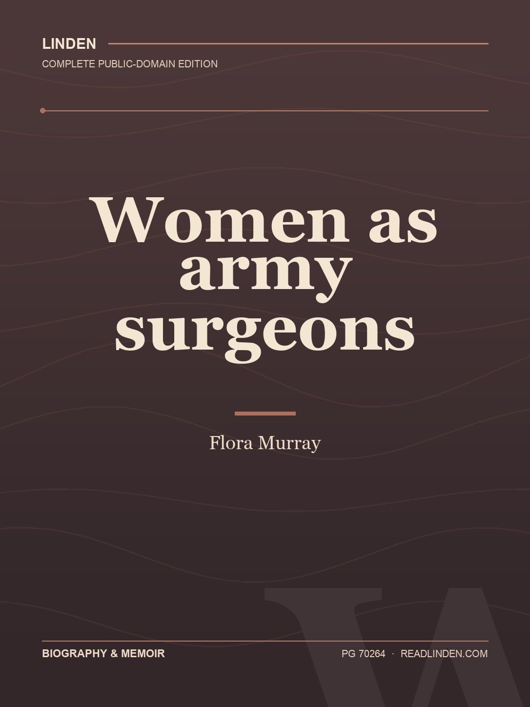 Cover of Women as army surgeons