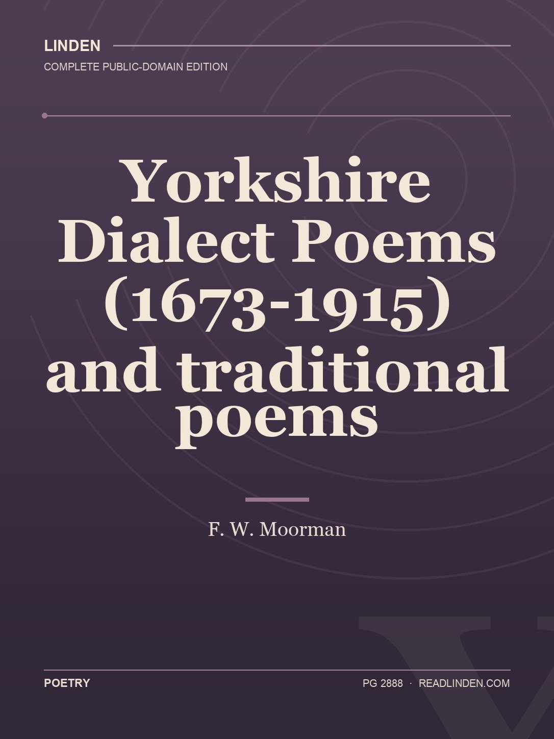 Cover of Yorkshire Dialect Poems (1673-1915) and traditional poems